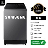 Lavadora Samsung EcoBubble WA15CG5441BDPE 15KG Gris Oscuro